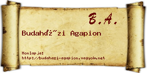 Budaházi Agapion névjegykártya